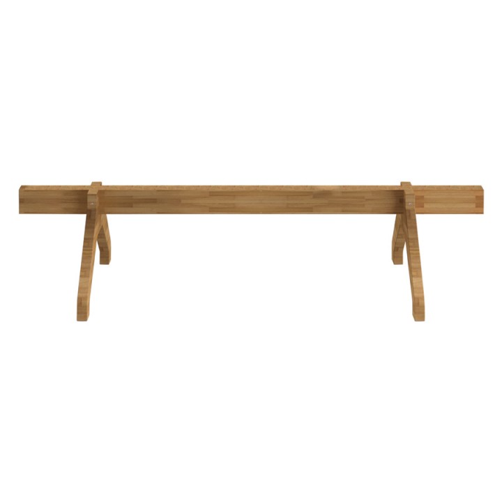 Olivia Wood Beam - Hanging rail with legs for seats and tables