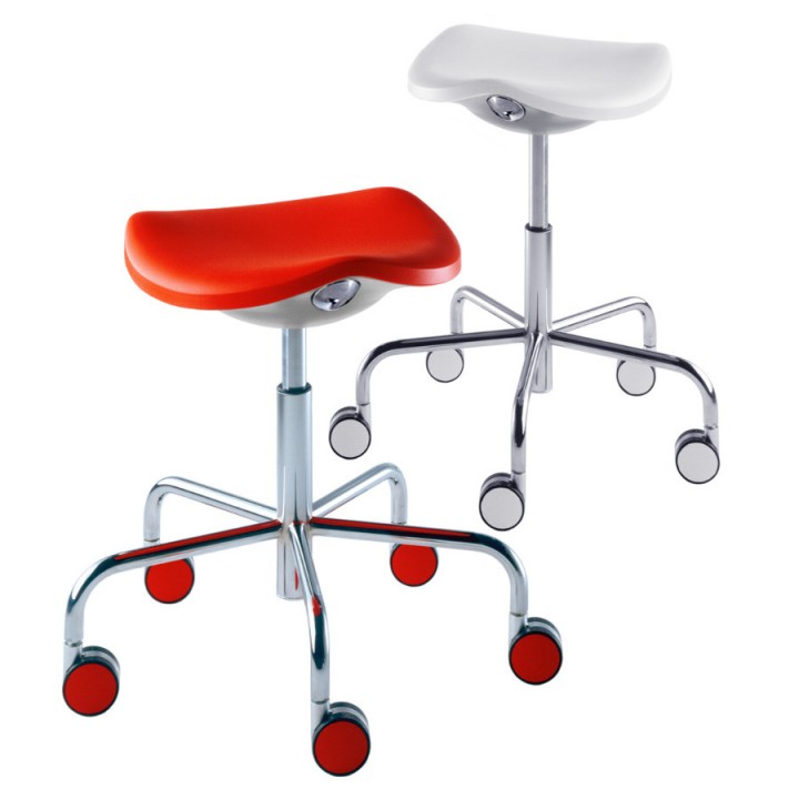 Welcome - Stool on castors with gas lift adjustable height